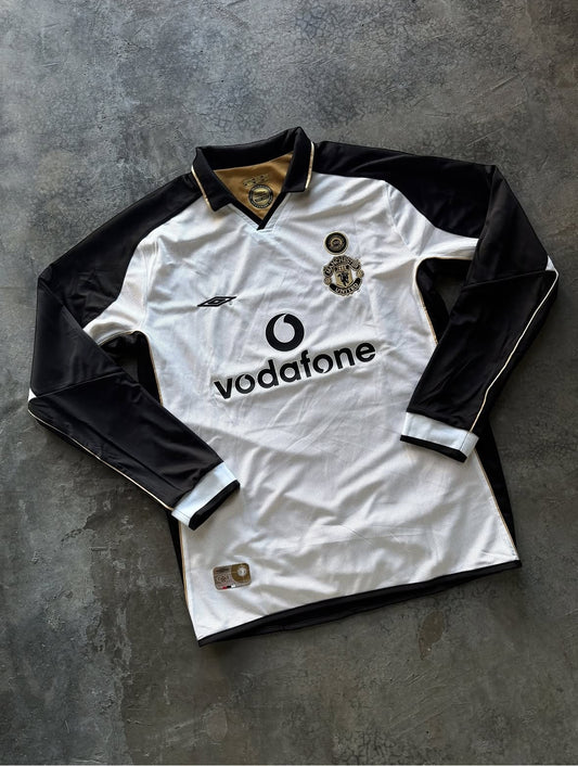 Camiseta Manchester United 2001 Manga Larga