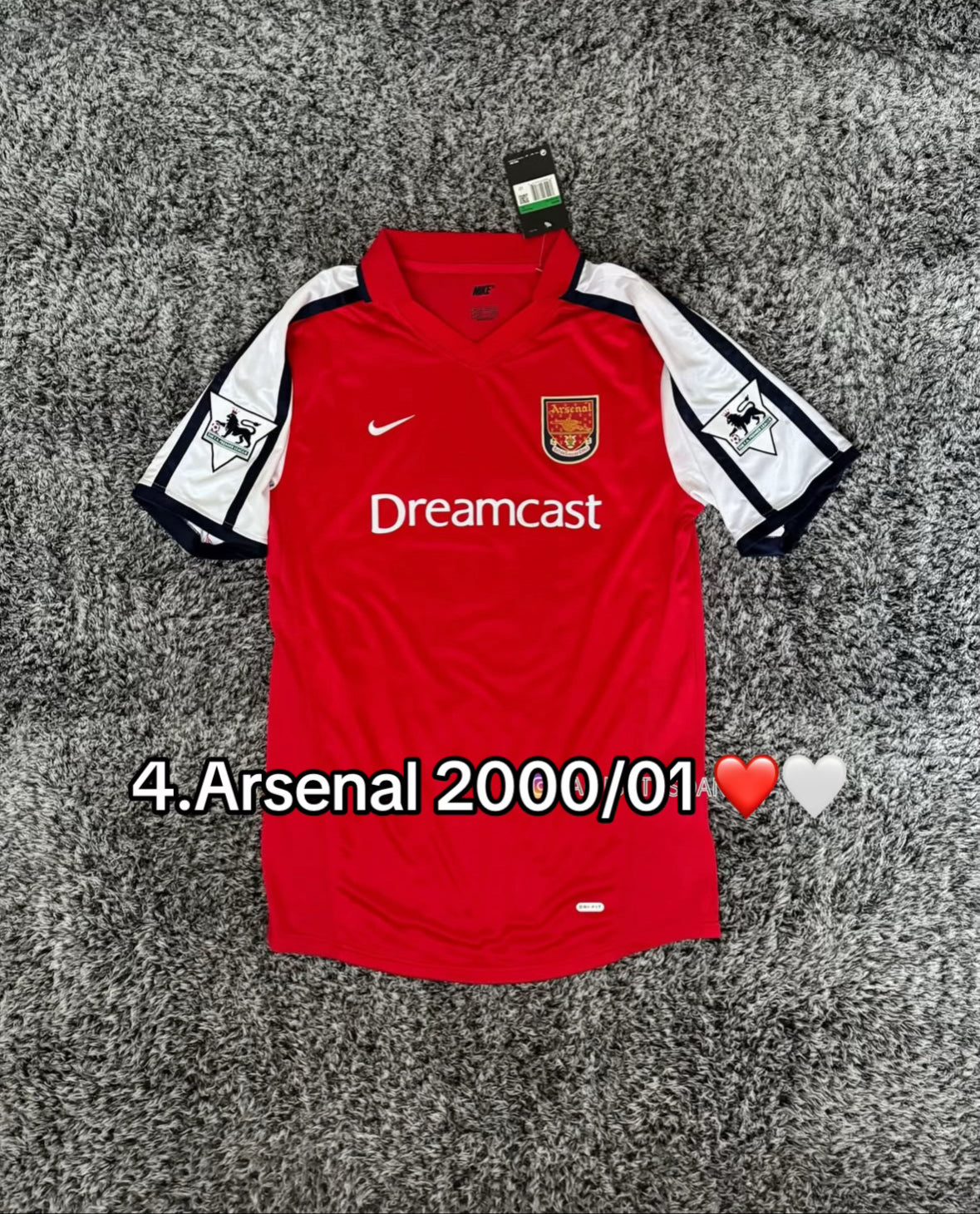 Camiseta Arsenal 2000/01