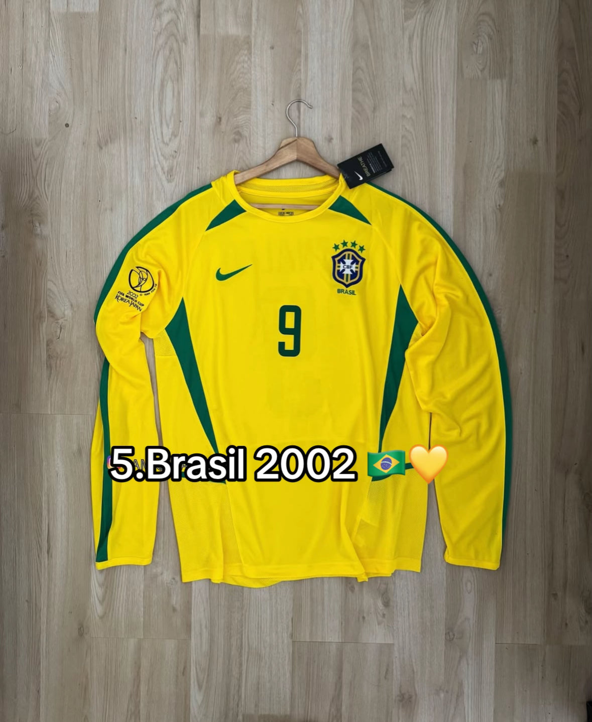 Camiseta Brasil Manga Larga 2002